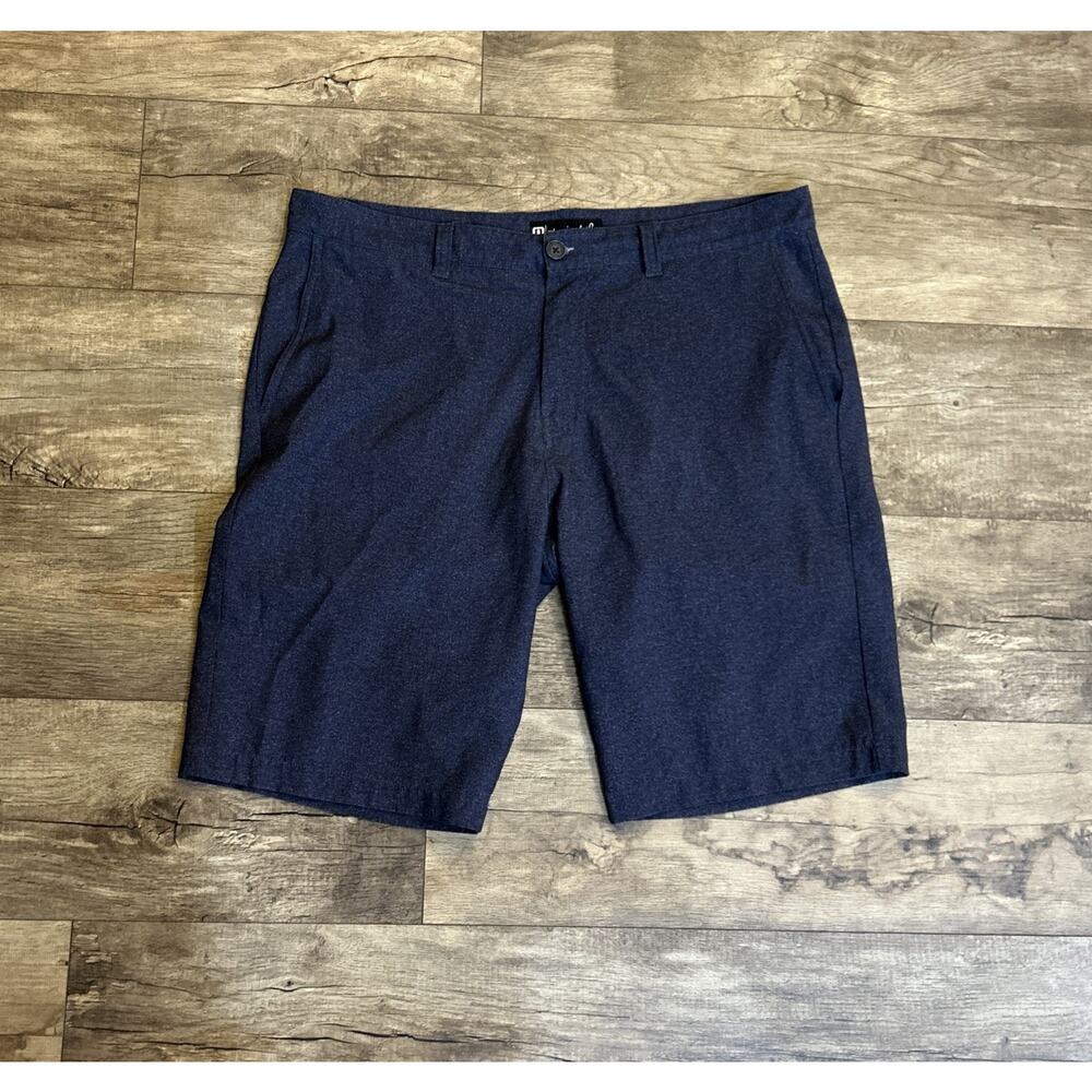 Travis Mathew Men’s Size 38 Panama Short 10” Navy Blue Golf Performance Wear